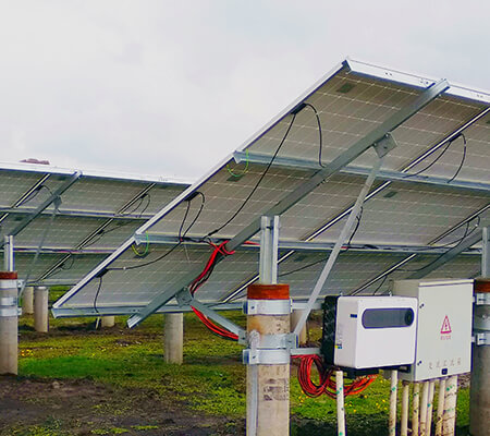 Projetores solares de montagem no solo no Condado de Minxian
