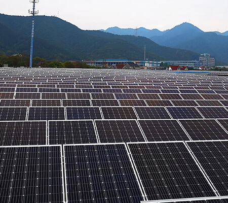 Projetores solares de montagem no solo em Chunjiang